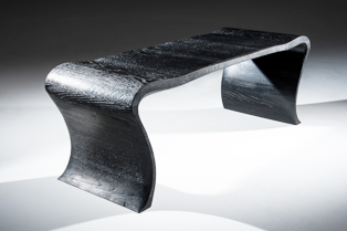 Christian Watson - Sandblasted and scorched Oak low table