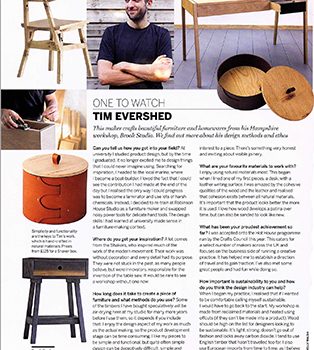 Tim Evershed featured in Homes and Garden Magazine