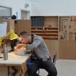 Students at Robinson House Studio, Newhaven with Theo Cook and Marc Fish as tutors